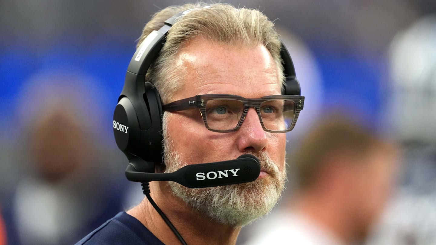 Aug 9, 2025; Inglewood, California, USA; Dallas Cowboys defensive coordinator Matt Eberflus watches from the sidelines against the Los Angeles Rams in the second half at SoFi Stadium. Mandatory Credit: Kirby Lee-Imagn Images