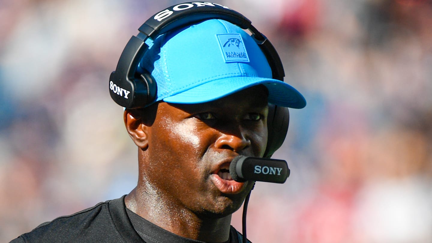 Carolina Panthers defensive coordinator Ejiro Evero
