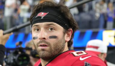 Former Carolina Panthers quarterback Baker Mayfield