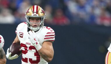 San Francisco 49ers running back Christian McCaffrey