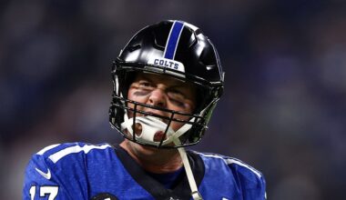 Philip Rivers of the Indianapolis Colts celebrates