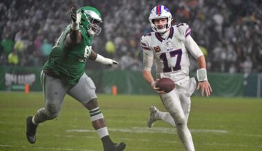 Josh Allen set to join elite QB company with win over Eagles