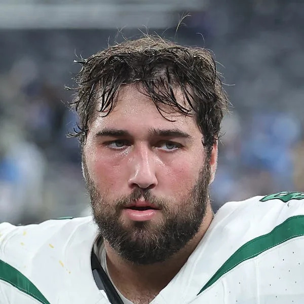 Nov 6, 2023; East Rutherford, New Jersey, USA; New York Jets offensive tackle Max Mitchell (61) after a game against the Los Angeles Chargers at MetLife Stadium. Mandatory Credit: Brad Penner-USA TODAY Sports