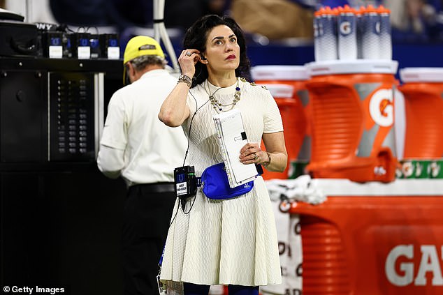 The NFL's sorority of owners grew this year with the addition of Carlie Irsay-Gordon (pictured), Casey Foyt and Kalen Jackson when they inherited the Indianapolis Colts from the father
