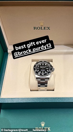 Purdy gifted them Rolex watches