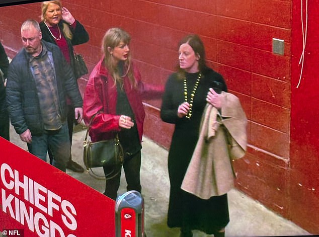 Taylor Swift was spotted arriving at Arrowhead Stadium for the Chiefs' Christmas game