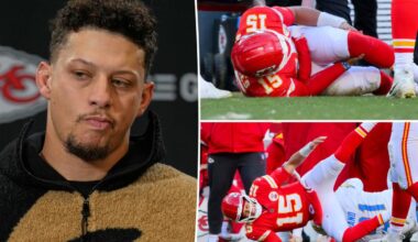 Patrick Mahomes vows to return ‘stronger than ever’ after suffering playoff-ending knee injury