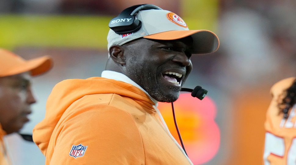 Tampa Bay Buccaneers head coach Todd Bowles speaks on the sidelines during the first half of an NFL football game against the Atlanta Falcons, Thursday, Dec. 11, 2025, in Tampa, Fla. (AP Photo/Chris O'Meara)