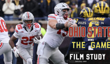 Carson Hinzman anchored the best performance of the season by Ohio State's offensive line.