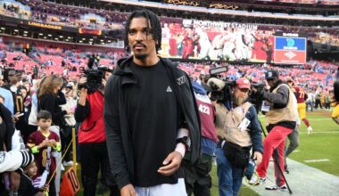 Commanders quarterback Jayden Daniels' status for Vikings game won't be known until Friday