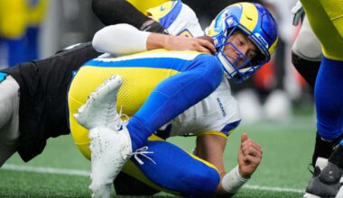 Rams QB Matthew Stafford has already moved past the 3-turnover game that slowed his standout season