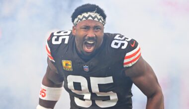 Browns' Myles Garrett Sends Message to Cam Ward Ahead of Titans Game