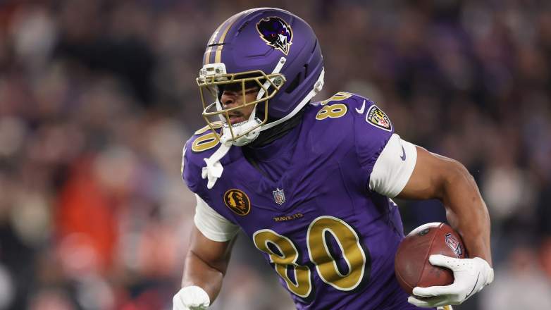 Isaiah Likely of the Baltimore Ravens