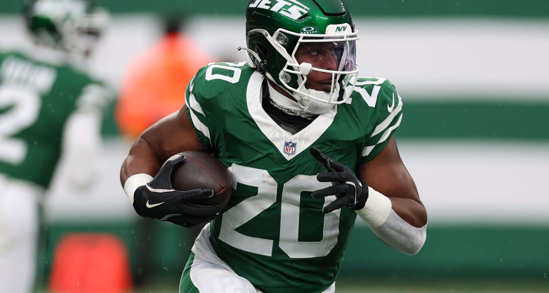 Breece Hall of the New York Jets