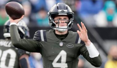 Jets' Brady Cook could be starting QB Sunday by default