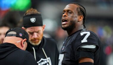 Geno Smith injury: Raiders QB likely to miss Eagles game, Kenny Pickett would start