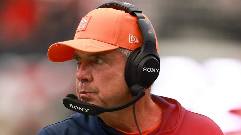 Denver Broncos head coach, Sean Payton, watching on against the Houston Texans on November 2, 2025.