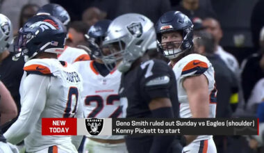 Rapoport: Raiders QB Geno Smith (shoulder) ruled OUT vs. Eagles 'The Insiders'