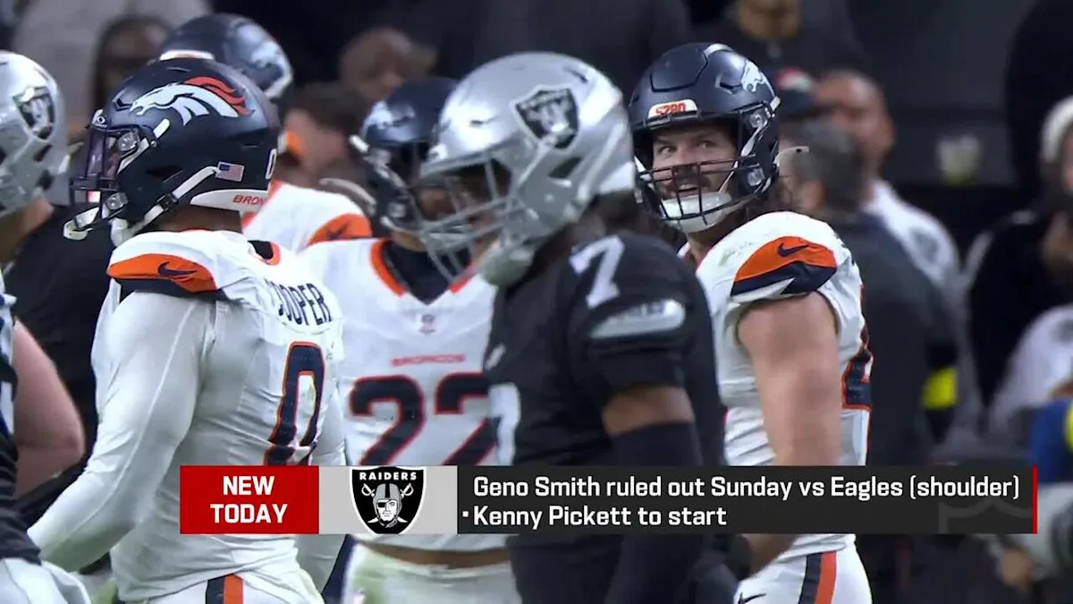 Rapoport: Raiders QB Geno Smith (shoulder) ruled OUT vs. Eagles 'The Insiders'
