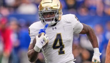 Notre Dame running back Jeremiyah Love announces he's entering NFL draft