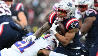 TreVeyon Henderson among anytime touchdown scorer bets for Patriots vs. Ravens