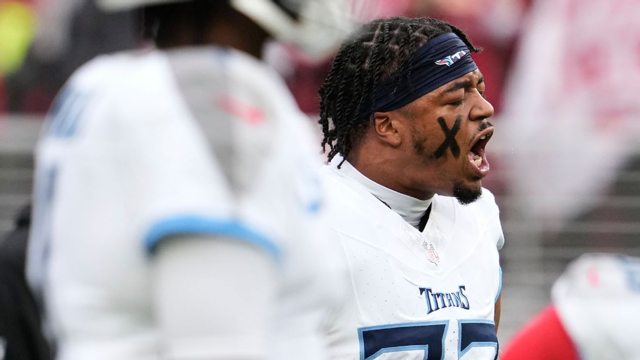 Titans LB Cedric Gray out vs. Chiefs with concussion