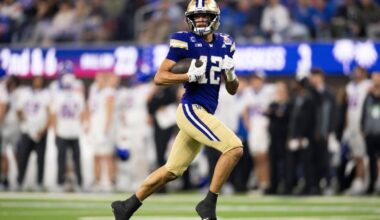 Washington wide receiver Denzel Boston declares for NFL draft