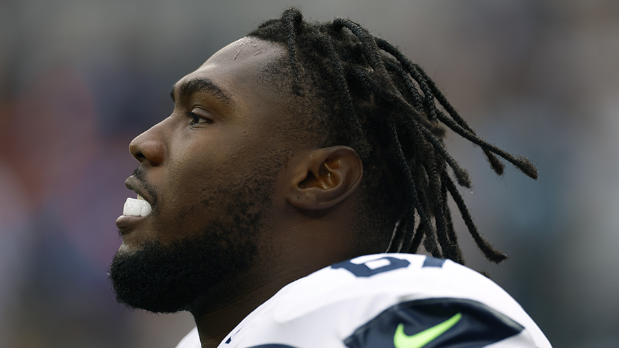 Seattle Seahawks Charles Cross pregame Rams 2025...