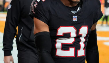 Falcons cornerback Mike Hughes is out but top wide receiver Drake London may return at Arizona