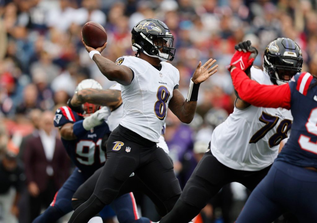 Lamar Jackson sick Wednesday, several Pats starters sit