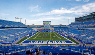 Purdue assistant coach Brad Lambert prior to the start of an NCAA football game between the Purdue Boilermakers and the Northwestern Wildcats, Saturday, Nov. 20, 2021 in Chicago. Pfoot Vs Northwestern (© Nikos Frazier / Journal & Courier / USA TODAY NETWORK)
