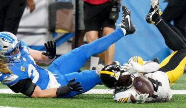 WATCH: Steelers RB Kenneth Gainwell pulls in miraculous TD catch vs. Lions