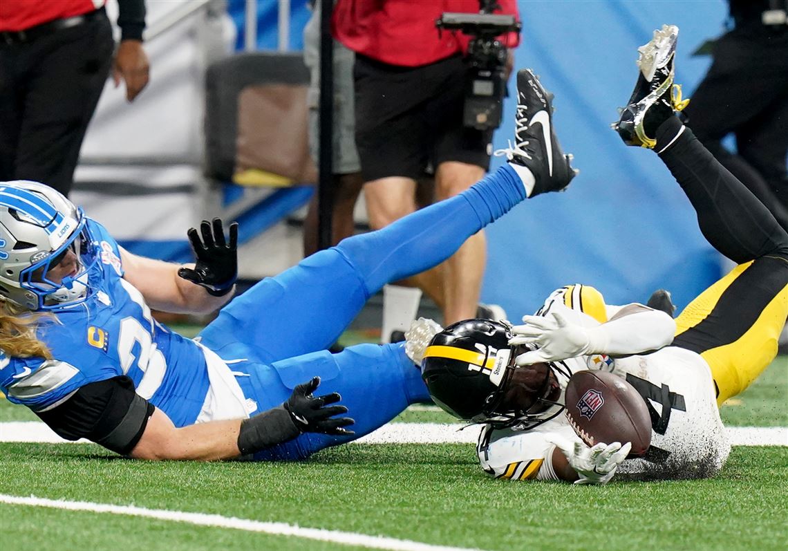 WATCH: Steelers RB Kenneth Gainwell pulls in miraculous TD catch vs. Lions