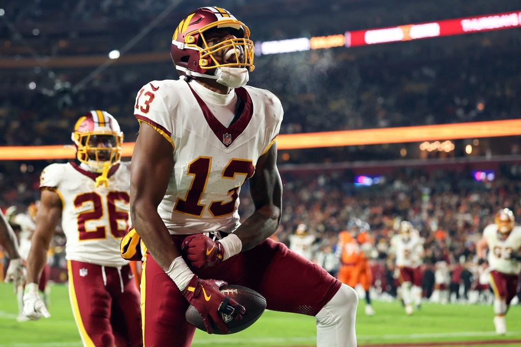 Burks came down with the ball for the go-ahead touchdown.