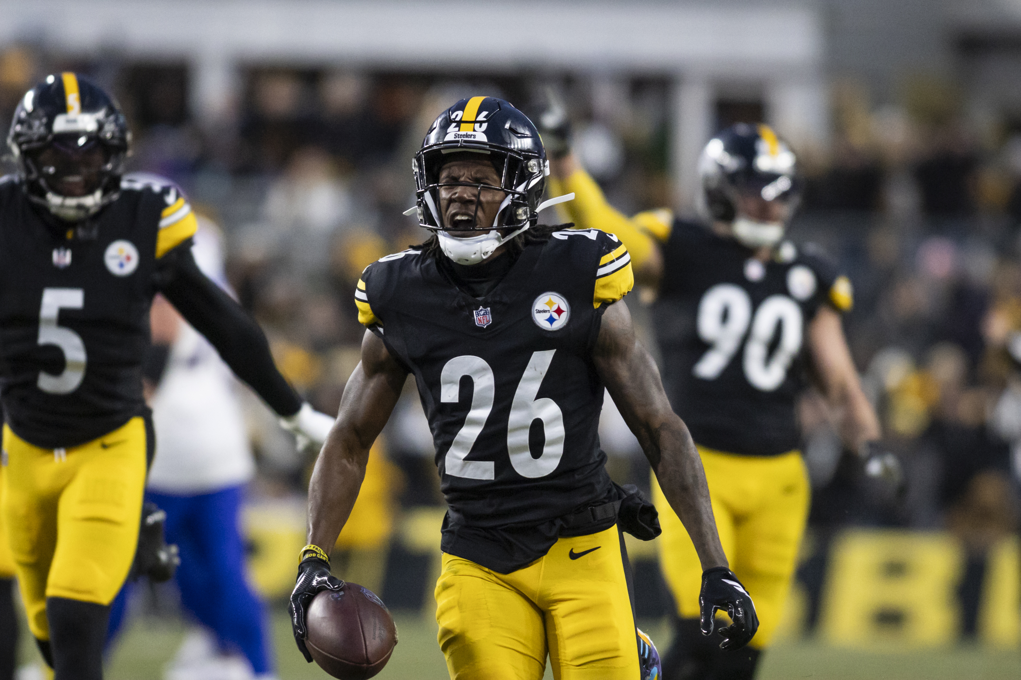Pittsburgh Steelers cornerback Brandin Echols (26) in-game. Pittsburgh Steelers vs. Buffalo BillsKylee Surike | Special to PennLive