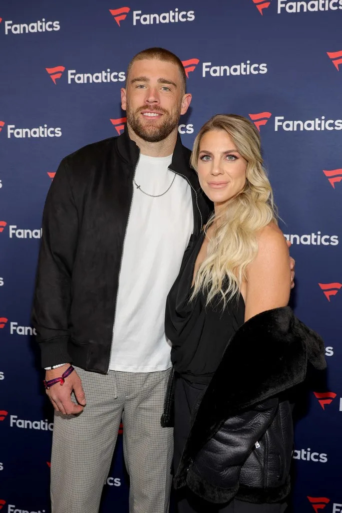 Zach Ertz and Julie Ertz attends the Michael Rubin’s Fanatics Super Bowl Party at the Marquee Nightclub at The Cosmopolitan of Las Vegas on February 10, 2024 in Las Vegas, Nevada. Getty Images