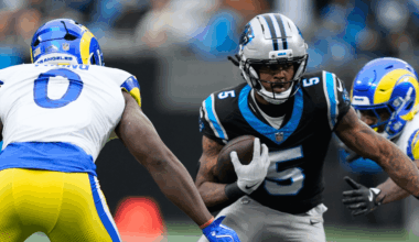 Rico Dowdle of the Carolina Panthers