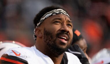 Titans face Browns as Myles Garrett looks to break NFL single-season sack record
