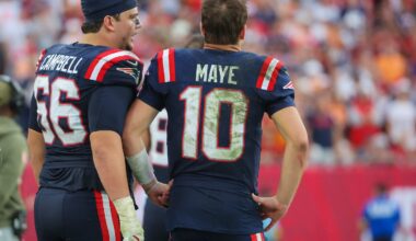 Unlike other teams, the Patriots have hit on their first-round picks in the last two drafts: offensive tackle Will Campbell and quarterback Drake Maye.