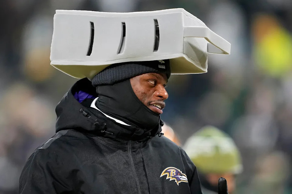 GREEN BAY, WISCONSIN - DECEMBER 27: Lamar Jackson #8 of the Baltimore Ravens walks off the field after the Ravens beat the Green Bay Packers 41-24 at Lambeau Field on December 27, 2025 in Green Bay, Wisconsin. (Photo by Patrick McDermott/Getty Images)