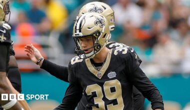 Charlie Smyth in action for the New Orleans Saints