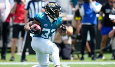 Jacksonville Jaguars rookie RB Bhayshul Tuten ruled out vs. Indianapolis Colts due to finger injury