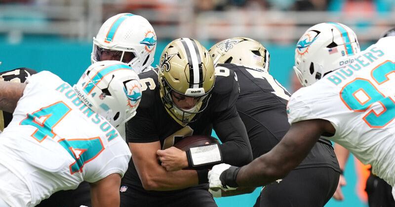 Tyler Shough's rookie inconsistency shows in loss to Miami | Saints