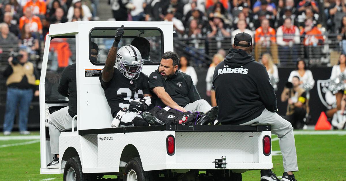Raiders' Kyu Blu Kelly placed on injured reserve and out for season with torn patellar tendon | NFL