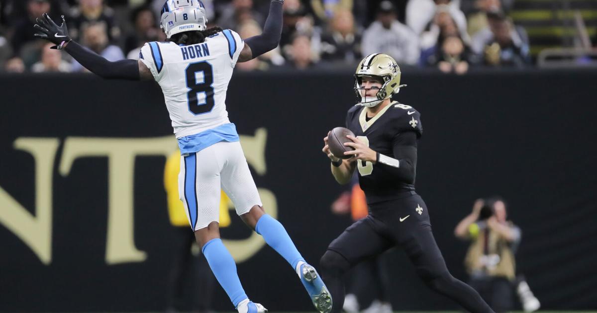 Tyler Shough takes hits, but delivers win over Panthers | Saints