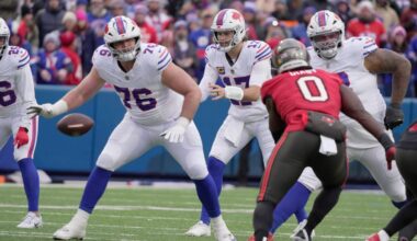 Where does the Bills' offensive line rank in the NFL in Week 15?