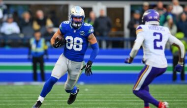 AJ Barner injury update, status vs. Falcons in Week 14