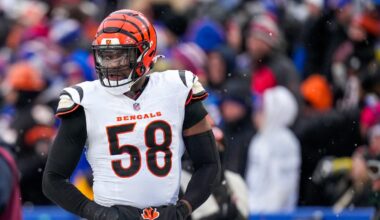 Joseph Ossai out for Bengals vs. Dolphins; Tee Higgins questionable