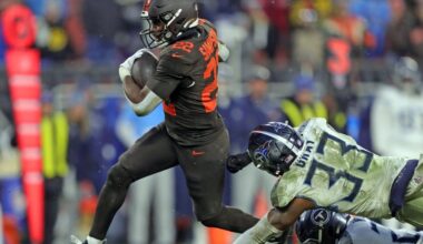 Dylan Sampson injury update, status vs. Steelers in Week 17