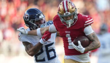 WR Ricky Pearsall ruled out vs. Colts